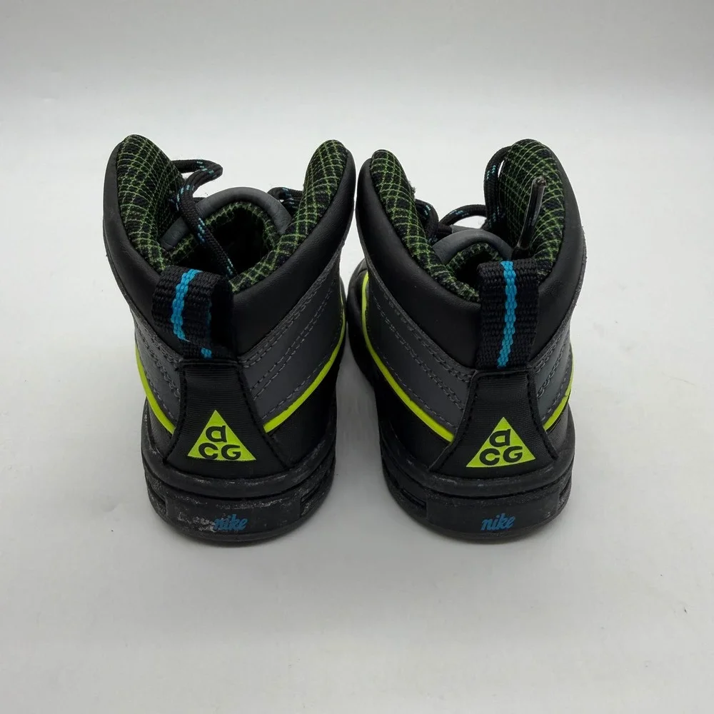 Nike ACG Woodside 2 High Toddler Boots 5C Black Grey Volt Duck Waterproof